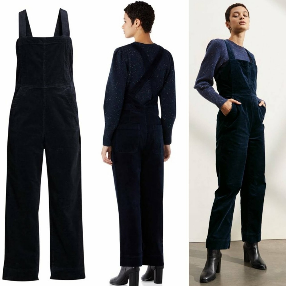 NWT'S Free Assembly Women’s Corduroy Overalls - Dark Navy - XS